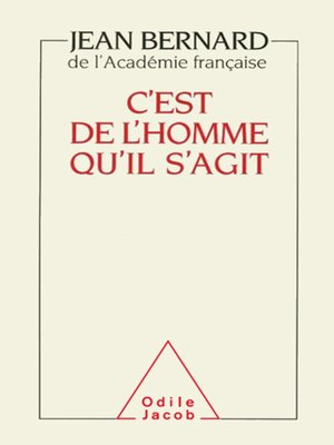 cover image of C'est de l'homme qu'il s'agit